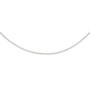collier gourmette 4-zijdes geslepen 1,6 mm 41 + 4 cm zilver wit