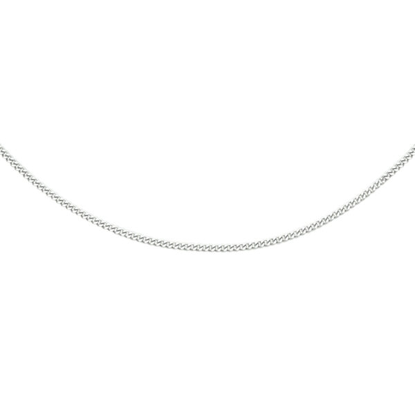 collier gourmette 4-zijdes geslepen 1,6 mm 41 + 4 cm zilver wit