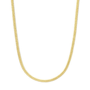 collier gourmette 4,5 mm 45 cm 14K geelgoud
