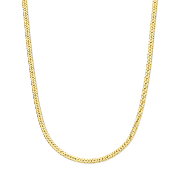 collier gourmette 4,5 mm 45 cm 14K geelgoud