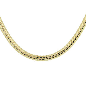 collier gourmette 4,7 mm 45 cm Silgold (geel met zilverkern)