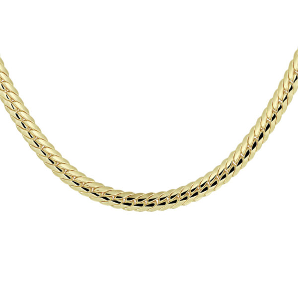 collier gourmette 4,7 mm 45 cm Silgold (geel met zilverkern)