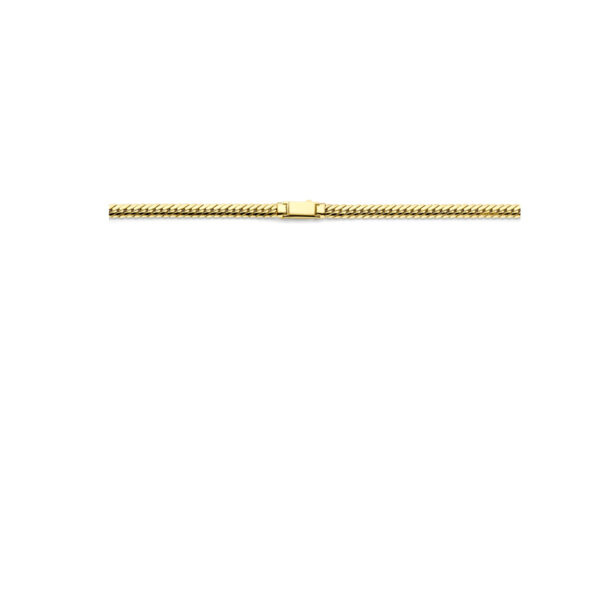 collier gourmette 5 mm 43 cm 14K geelgoud - Afbeelding 3