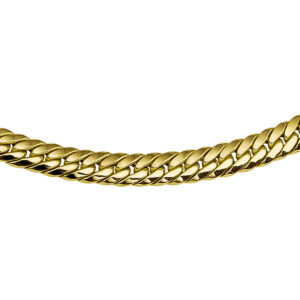 collier gourmette 6,5 mm 45 cm 14K geelgoud