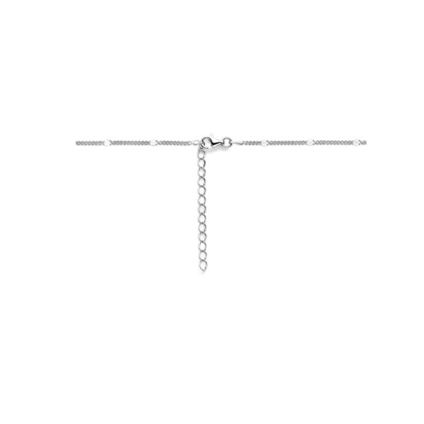 collier gourmette met tussenstuk 3,0 mm 37 + 5 cm zilver gerhodineerd - Afbeelding 3