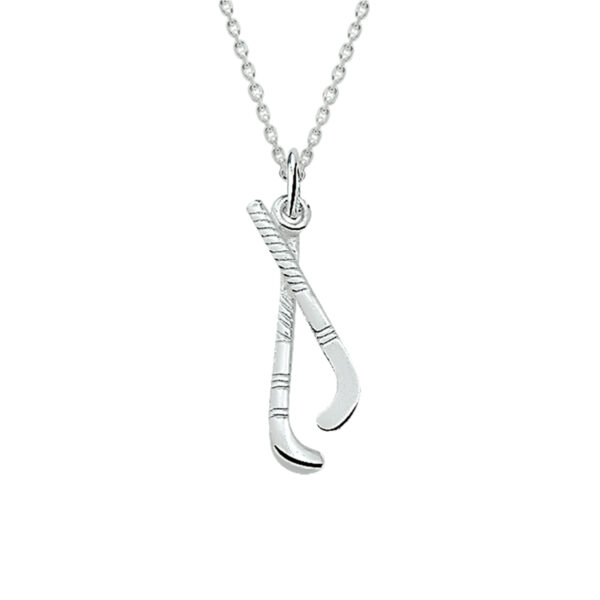 collier hanger hockey 41 + 4 cm zilver wit
