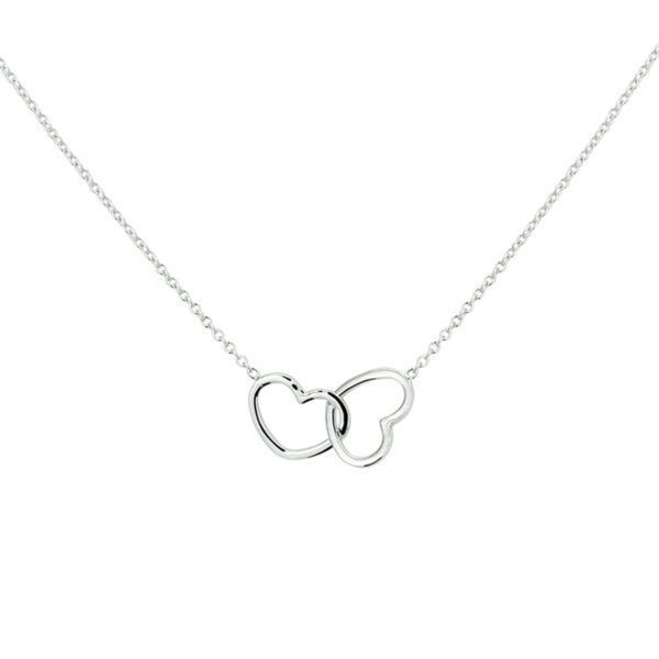 collier hart 1,2 mm 40 + 5 cm zilver gerhodineerd - Afbeelding 3