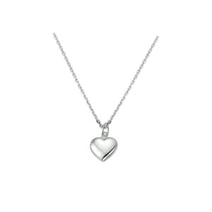 collier hart 1,3 mm 41 + 4 cm zilver gerhodineerd