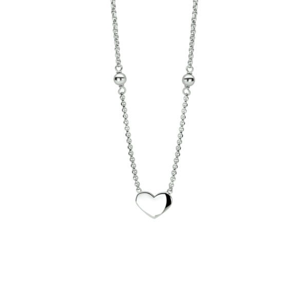 collier hart 36 + 3 cm zilver gerhodineerd - Afbeelding 4
