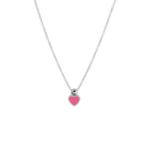 collier hart 36 - 38 cm zilver gerhodineerd