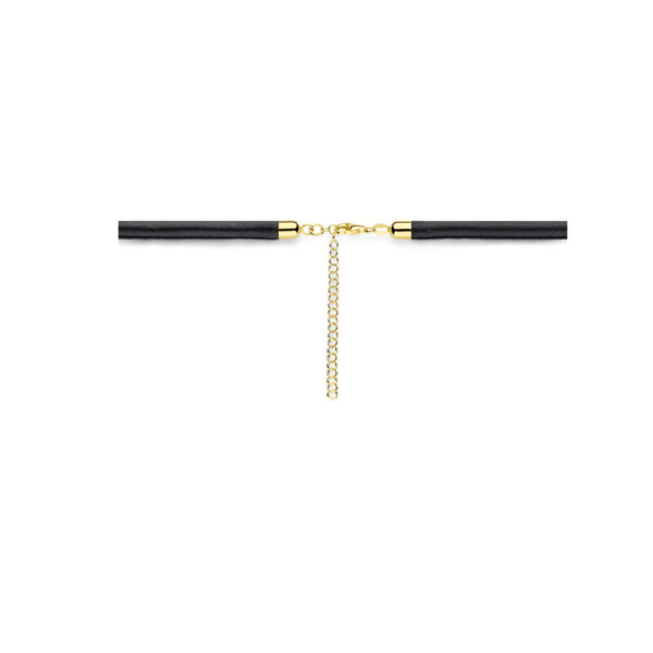 collier hart 38 + 6 cm 3 micron zilver verguld (met rubber/nylon/etc) - Afbeelding 3