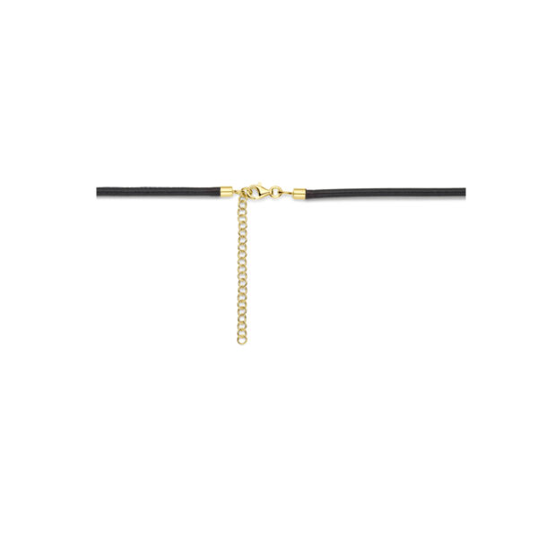 collier hart 38 + 6 cm 3 micron zilver verguld (met rubber/nylon/etc) - Afbeelding 3
