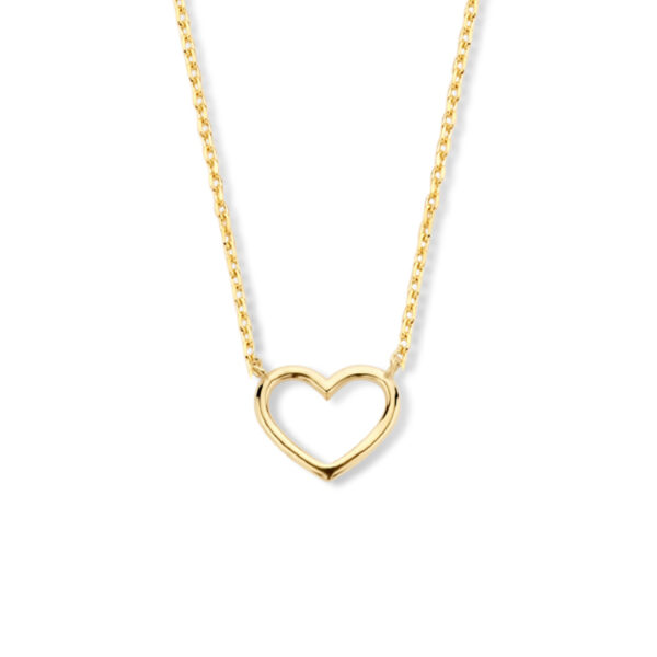 collier hart 40 - 42 - 44 cm 14K geelgoud