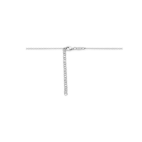 collier hart 40 + 5 cm zilver gerhodineerd - Afbeelding 3