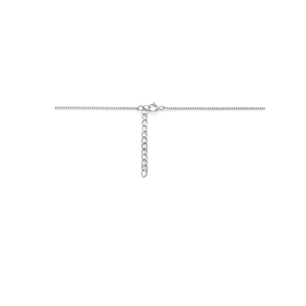 collier hart 41 + 4 cm zilver gerhodineerd - Afbeelding 3