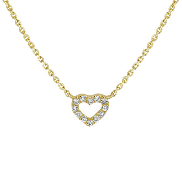 collier hart diamant 0.05ct h p1 1mm 41-43-45 cm 14K geelgoud