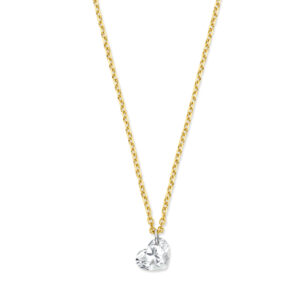 collier hart diamant  40 – 42 – 44 cm 0.15ct g si 18K geelgoud
