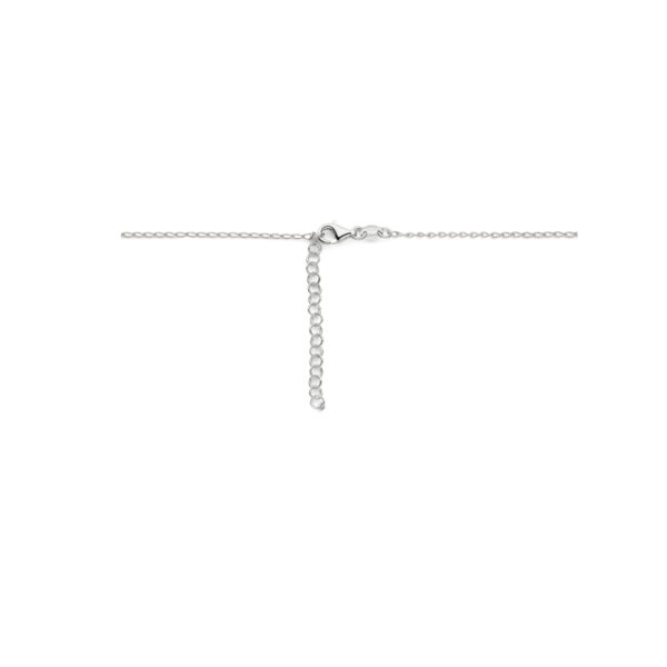 collier hart en slot 41 + 4 cm zilver gerhodineerd - Afbeelding 3