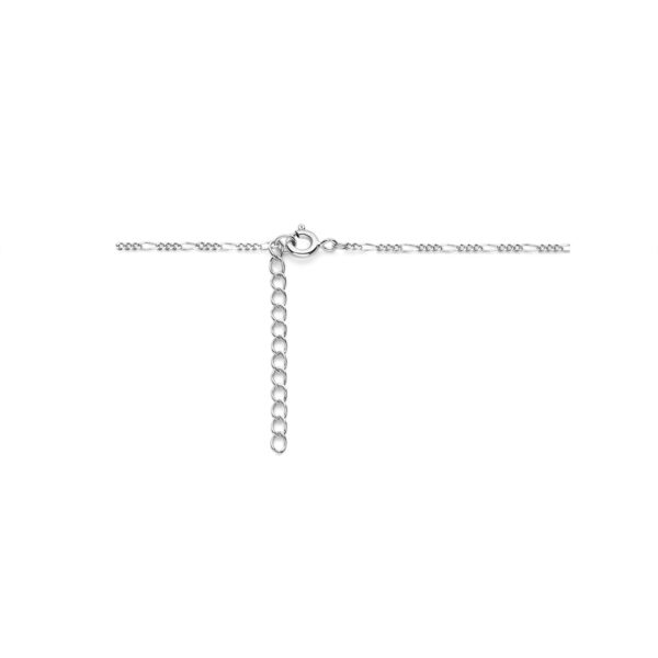 collier hart parelmoer 41 + 4 cm zilver gerhodineerd - Afbeelding 3