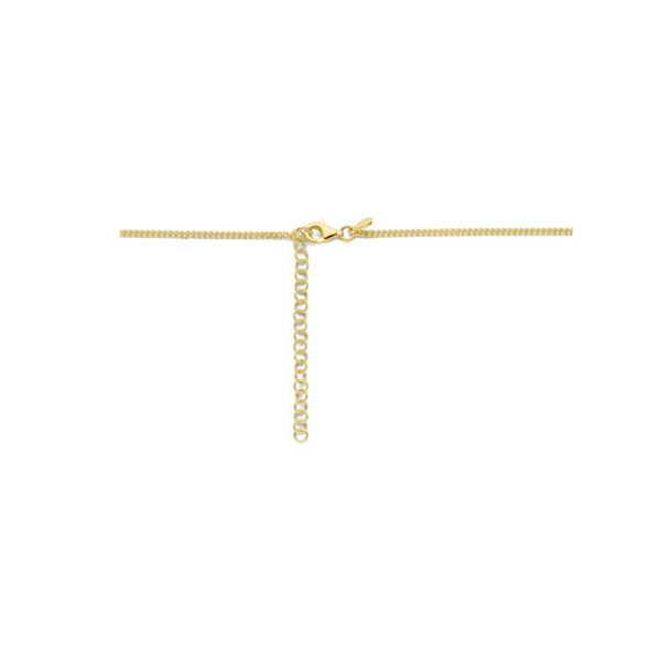 collier hart rood zirkonia 45 + 5 cm 3 micron zilver verguld (geel) - Afbeelding 3