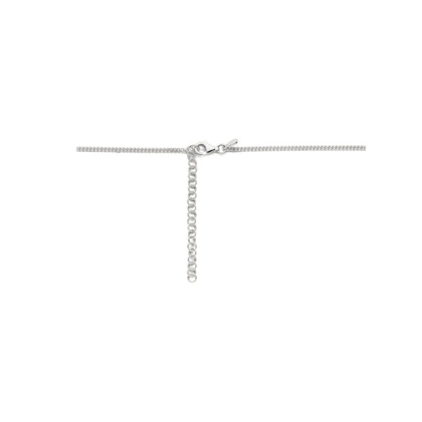 collier hart rood zirkonia 45 + 5 cm zilver gerhodineerd - Afbeelding 3