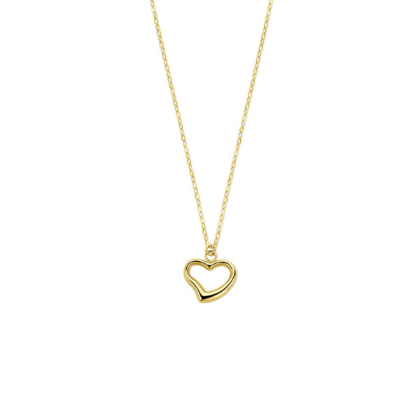 collier hartje 40 - 42 cm 14K geelgoud