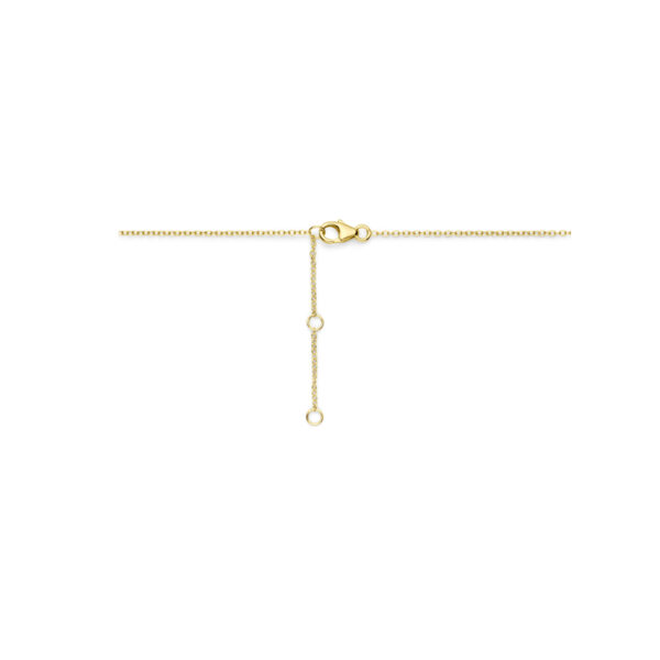 collier hartje 41 - 43 - 45 cm 3 micron zilver verguld (geel) - Afbeelding 3