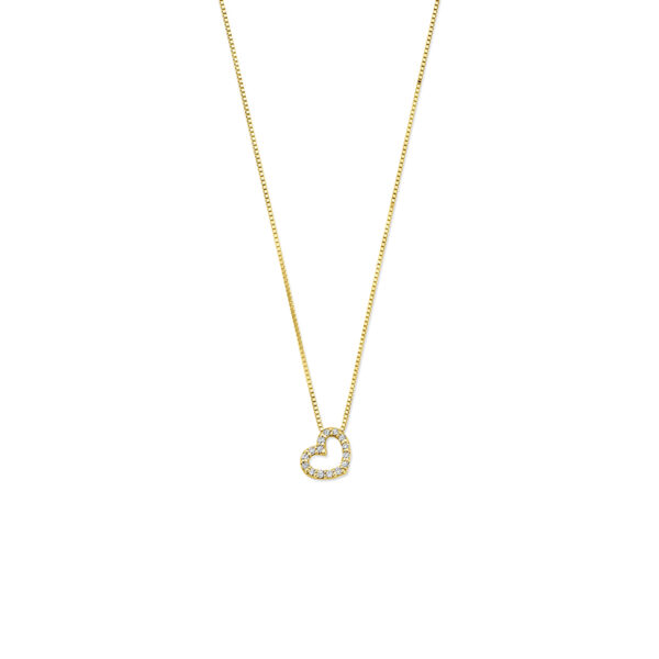 collier hartje lab grown diamant 0.08ct g vs 40 + 2 + 2 cm 14K geelgoud