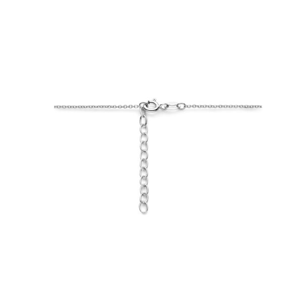collier hartjes 1,3 mm 41 + 4 cm zilver gerhodineerd - Afbeelding 3