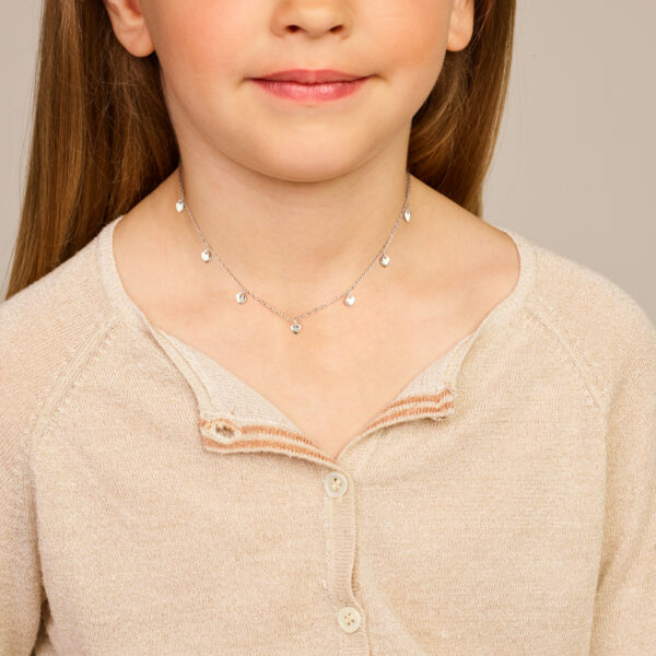 collier hartjes 36 + 4 cm zilver gerhodineerd - Afbeelding 2