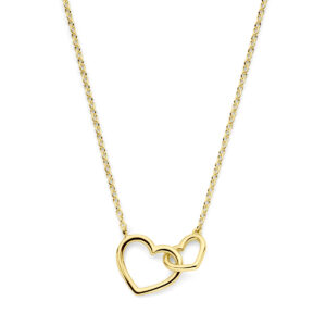 collier hartjes 40 - 42 - 44 cm 14K geelgoud