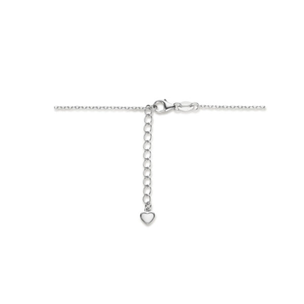 collier hartjes 41 + 3 cm zilver gerhodineerd - Afbeelding 3