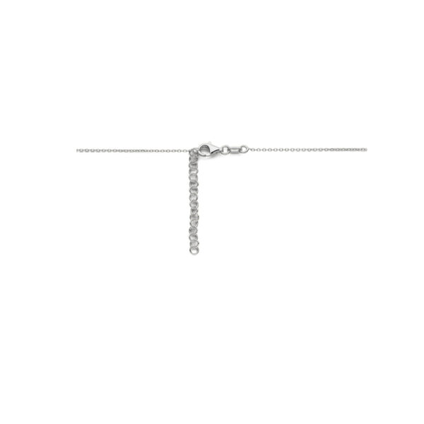 collier hartjes 41 + 4 cm zilver gerhodineerd - Afbeelding 3
