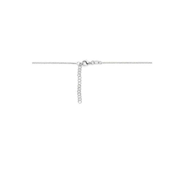 collier hartjes 41 + 4 cm zilver gerhodineerd - Afbeelding 3