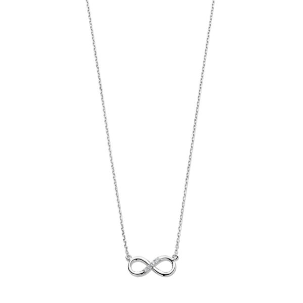 collier infinity 0.03ct h si 42 - 45 cm 14K witgoud