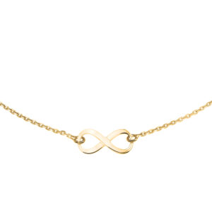 collier infinity 41 + 4 cm 3 micron zilver verguld (geel)