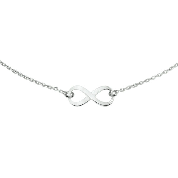 collier infinity 41 + 4 cm zilver gerhodineerd