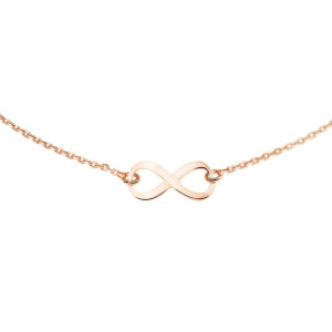 collier infinity 41 + 4 cm zilver verguld (rosé)