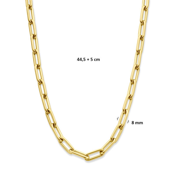 collier ion plating 8 mm 44,5 + 5 cm edelstaal - Afbeelding 4