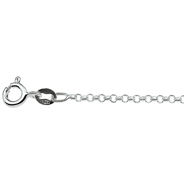 collier jasseron 2,0 mm zilver wit