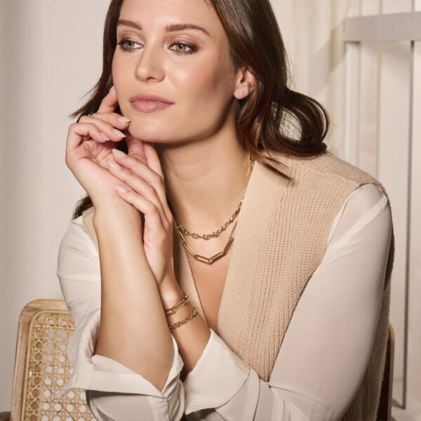 collier jasseron 5,0 mm 45 cm 14K geelgoud - Afbeelding 2