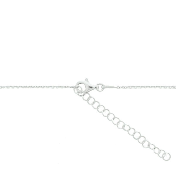 collier klaver 1,3 mm 40 + 5 cm zilver gerhodineerd - Afbeelding 3