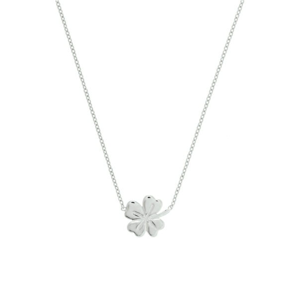 collier klaver 1,3 mm 40 + 5 cm zilver gerhodineerd