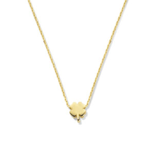 collier klavertje 0,7 mm 42 - 45 cm 14K geelgoud