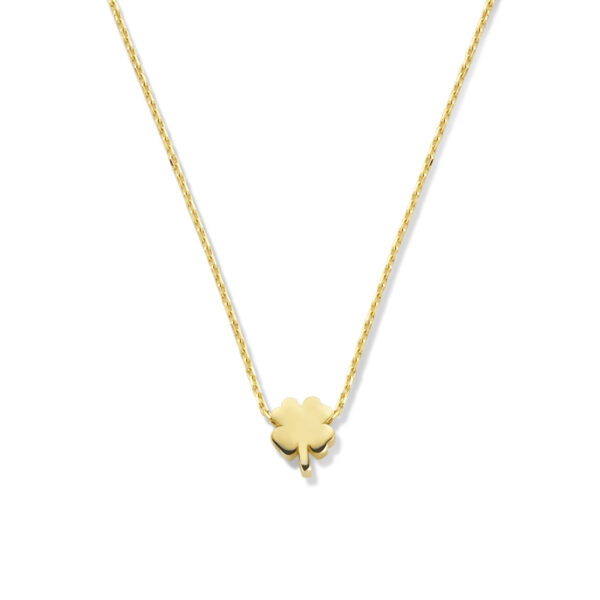 collier klavertje 0,7 mm 42 - 45 cm 14K geelgoud