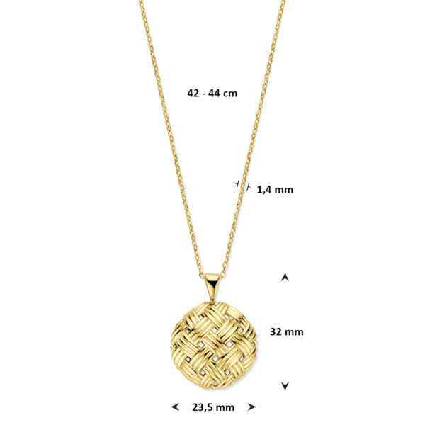 collier knoop 42 - 44 cm 14K geelgoud - Afbeelding 4