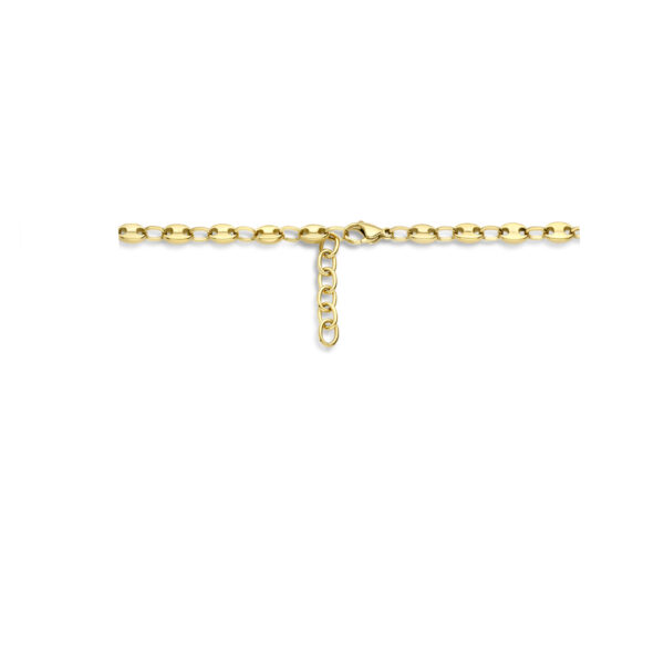 collier koffieboon 42 + 3 cm ion plating edelstaal - Afbeelding 3