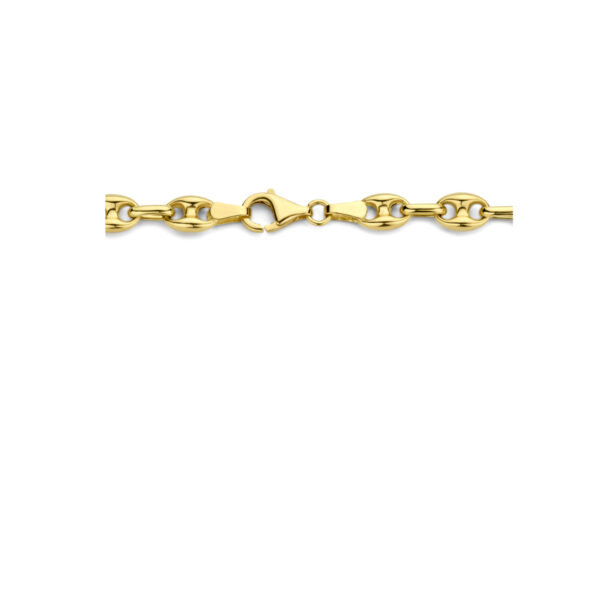 collier koffieboon 5,8 mm 43 cm 14K geelgoud - Afbeelding 4