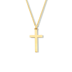 collier kruis 40 - 42 - 44 cm 14K geelgoud