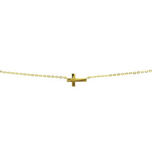 collier kruis 41 - 43 - 45 cm 14K geelgoud
